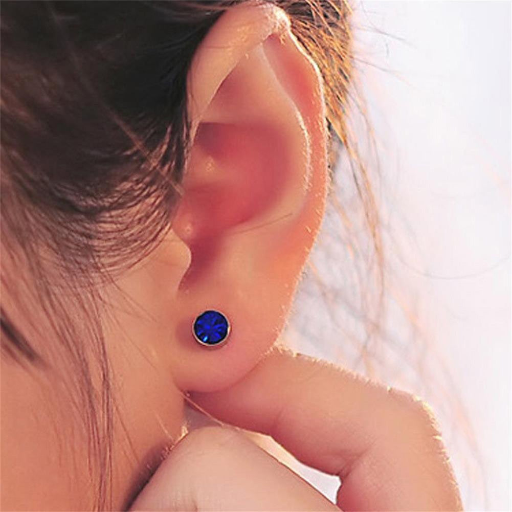 12 Pairs Women Faux Zircon Jewelry Ear Stud Shiny Rhinestone Lady Earrings Set