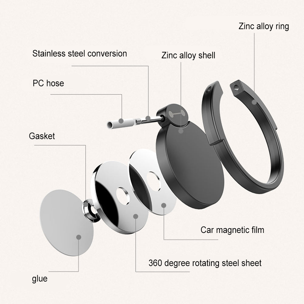 Universal Cute 360° Rotating Alloy Finger Ring Buckle Stand Mobile Phone Holder