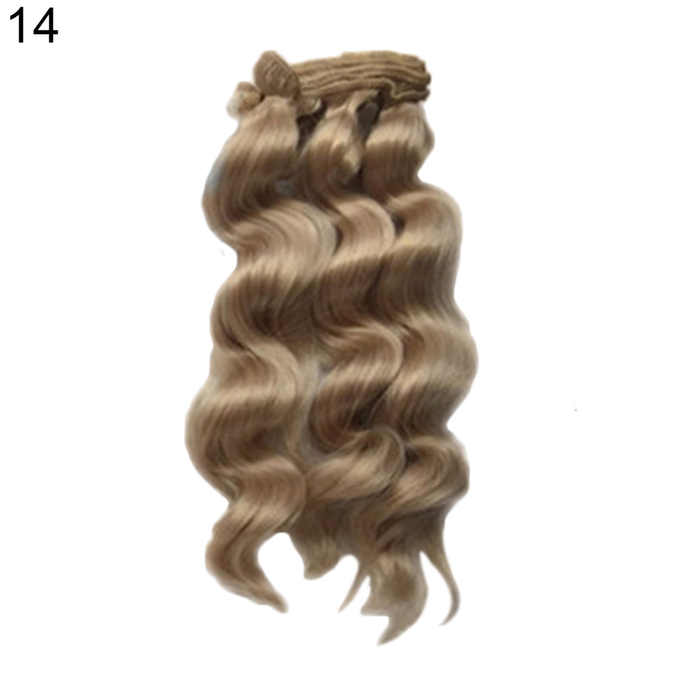 15cm Wig DIY Curly Hair for Barbie Repair Accessories Solid Color Kids Toys