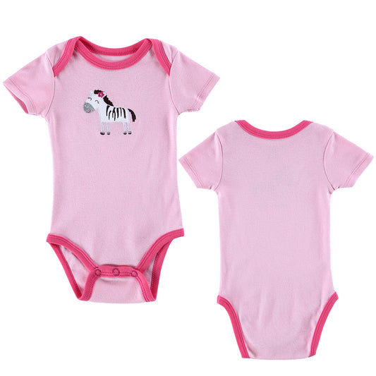 Infant Girl Short Sleeve Romper Newborn Baby Cartoon Zebra Babysuit Jumpsuit