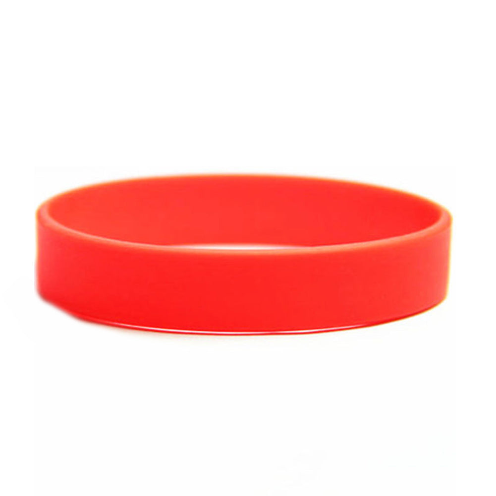 2 Pcs Men Women Silicone Wristbands Solid Color Sports Bracelet Bangle Gift