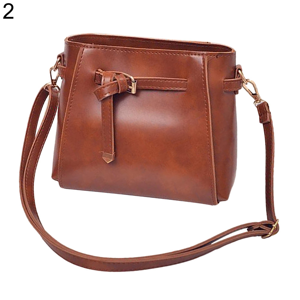 Women Vintage Faux Leather Shoulder Bag Messenger Satchel Tote Purse Handbag