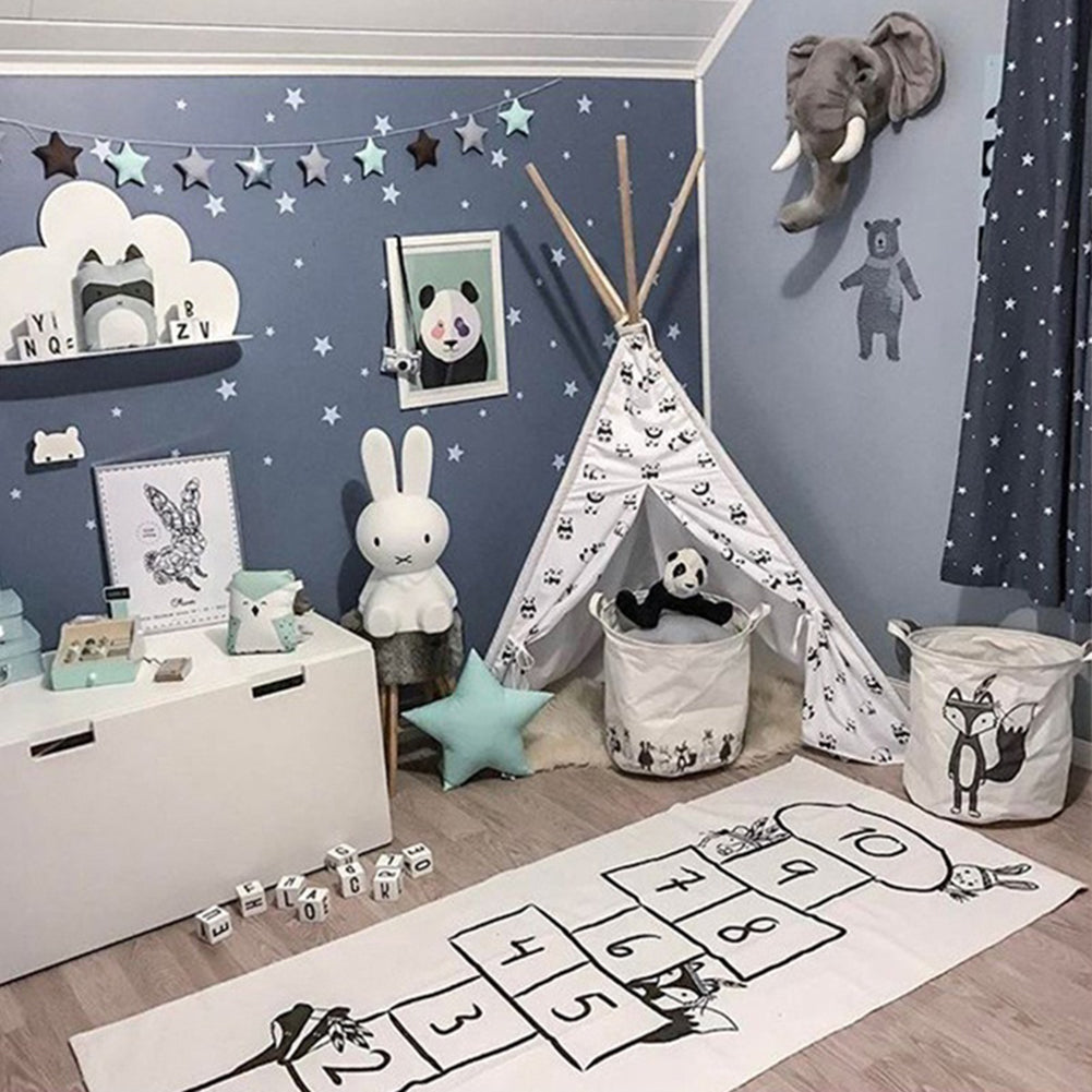 Newborn Infant Learning Carpet Hopscotch Game Rug Baby Crawling Learning Mat