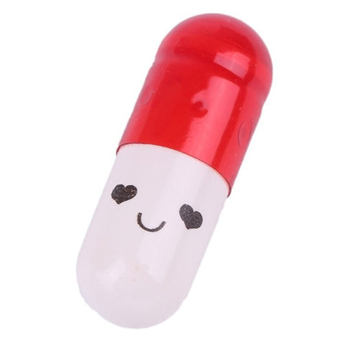 50 Pcs Message Storage Bottle Capsule Letter Cute Love Friendship Half Color Pill