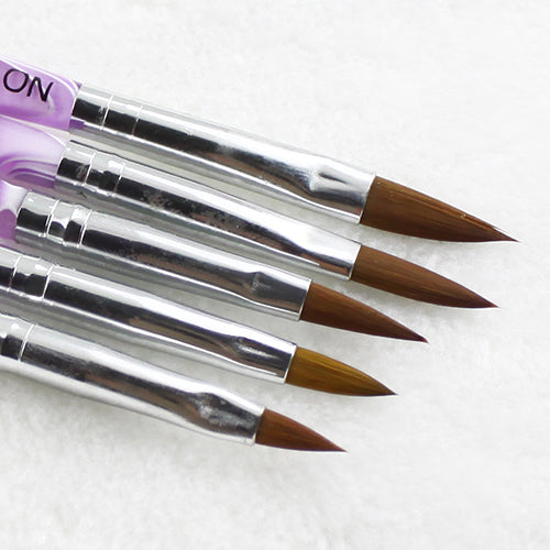 5pcs UV Gel Acrylic Nail Art Brush Painting Pen Nail Tips Manicure Tool