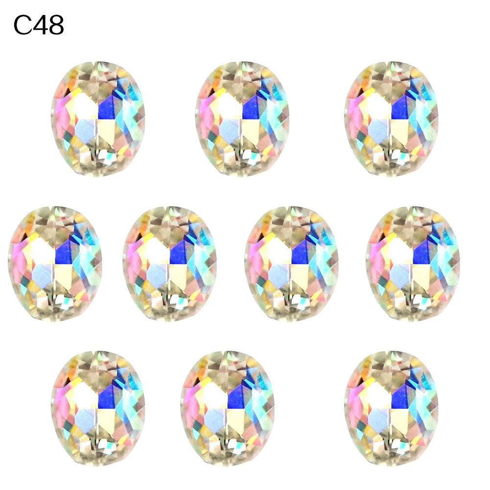 10 Pcs Colorful Waterdrop Rhinestone Beads DIY Crafts Phone Nail Art Decal Decor