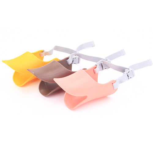 Dog Anti Bite Duck Mouth Shape Dog Mouth Cover Silicone Biteproof Pet Muzzle