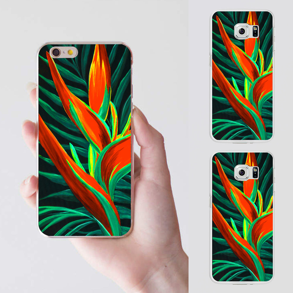 Flamingo Flower Phone Case Back Cover for iPhone 5/6S/7 Plus Samsung Galaxy S7