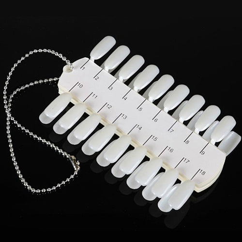 36 Tips Nail Art Polish Display Palette Paint Practice Color Chart with Chain