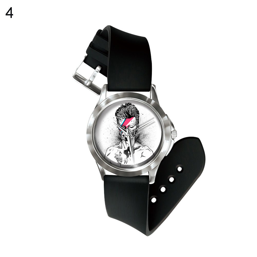 Creative Skull Cat Pattern Dial Quartz Analog Wrist Watch Boys Girls Gifts