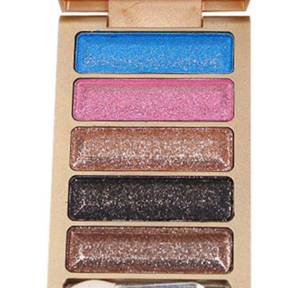 5 Colors Shimmer Eyeshadow Palette Makeup Cosmetic Glitter Eye Shadow Set