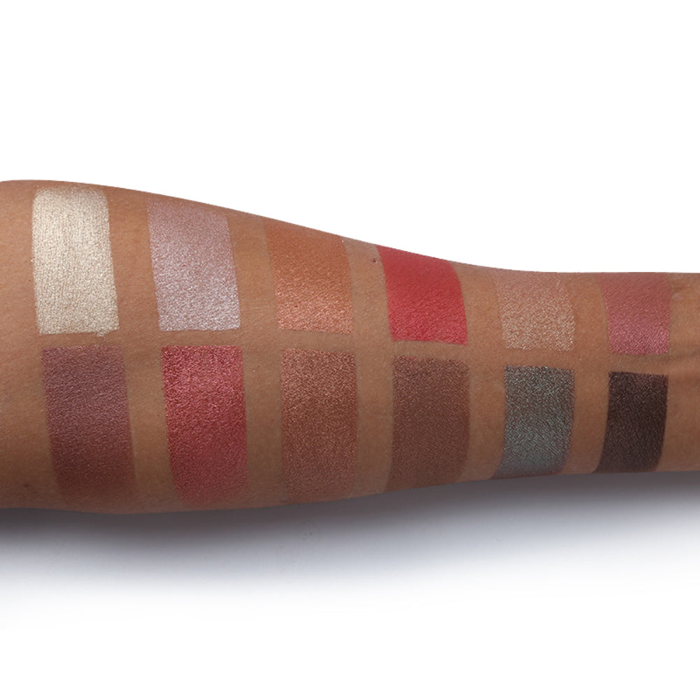 Matte Shimmer Pigment Powder Smoky Nude Makeup Pro 12 Colors Eyeshadow Palette