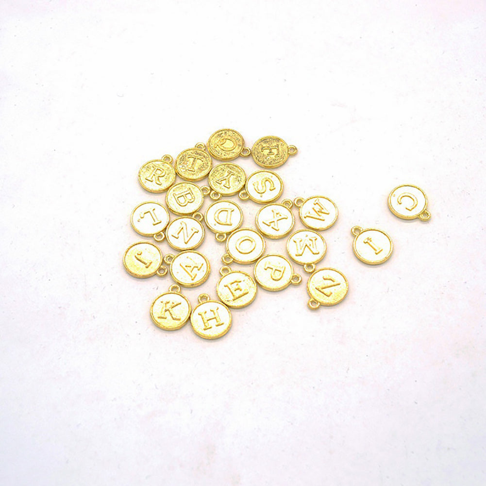 26Pcs English Alphabet A-Z Letter Charms for Bracelet Neckalce Jewelry Making