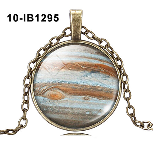 Unisex Universe Galaxy Nebula Glass Dome Cabochon Pendant Chain Necklace Gift
