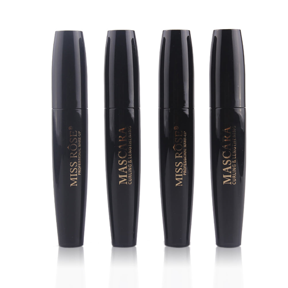 4D Fiber Round Head Mascara Thick Curling Lengthening Waterproof Eyelash Makeup