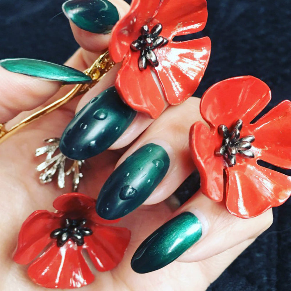 Poppy Flower Brooch Pin Vintage Women Men Collar Accessory Breastpin Jewelry