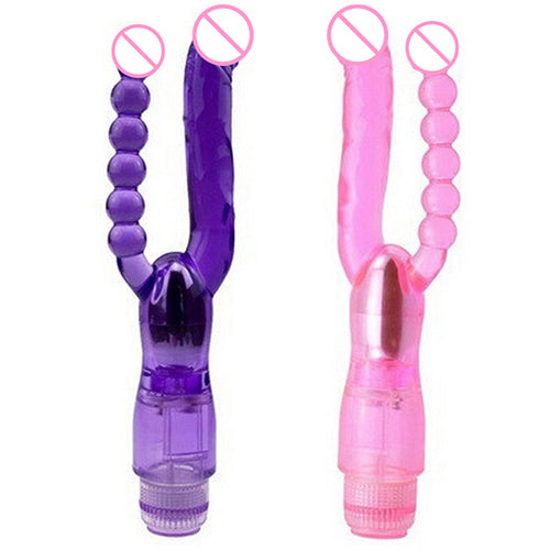 Dual Penetration Vibrator G-Spot Vibrating Stimulator Vibrator Dildos Sex Toys