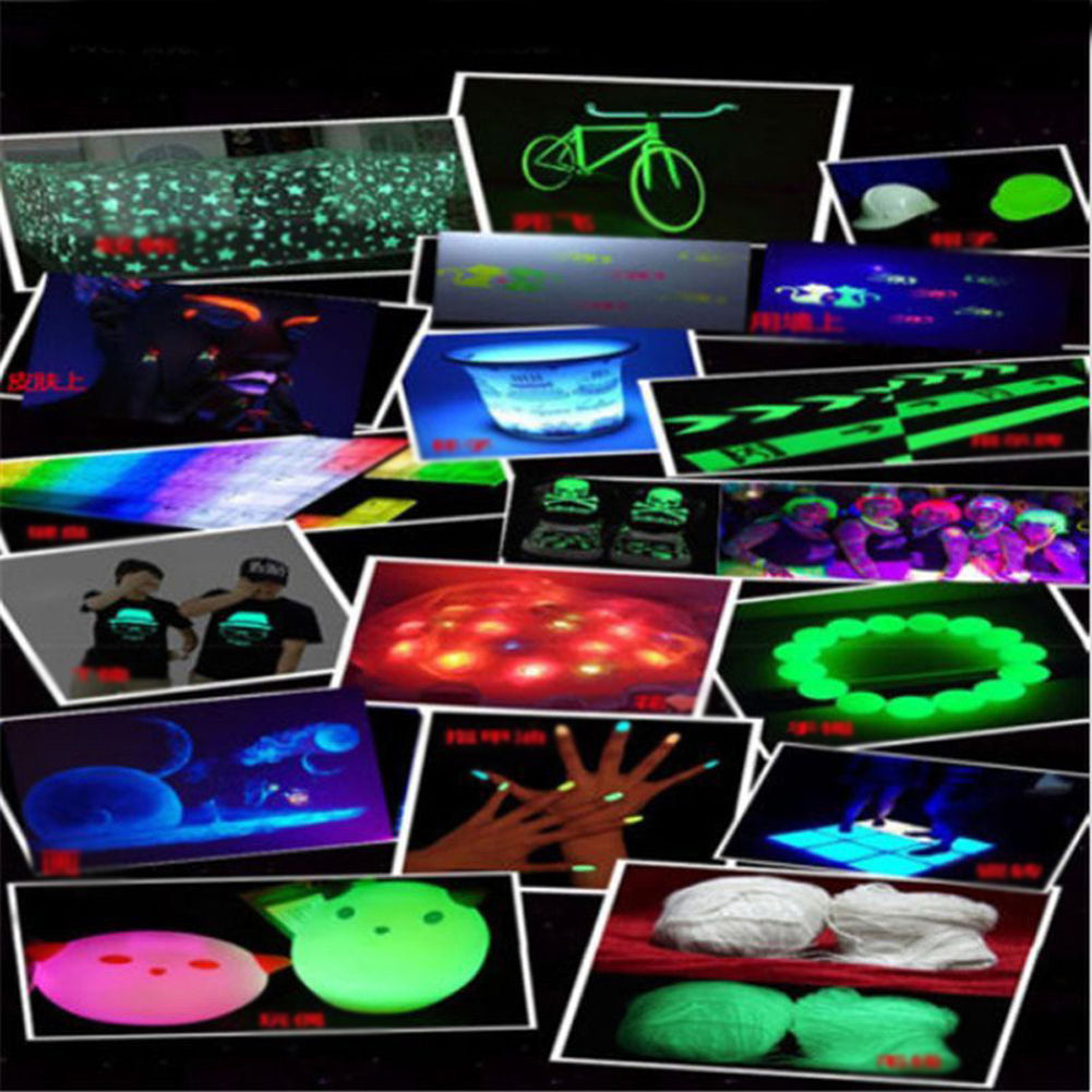 Glow in the Dark Luminous Paint Bright Pigment Body Skin Graffiti Party Decor