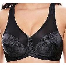 Cortland Intimates Style 7101 - Brand Printed Full Figure Support Underwire Bra - White