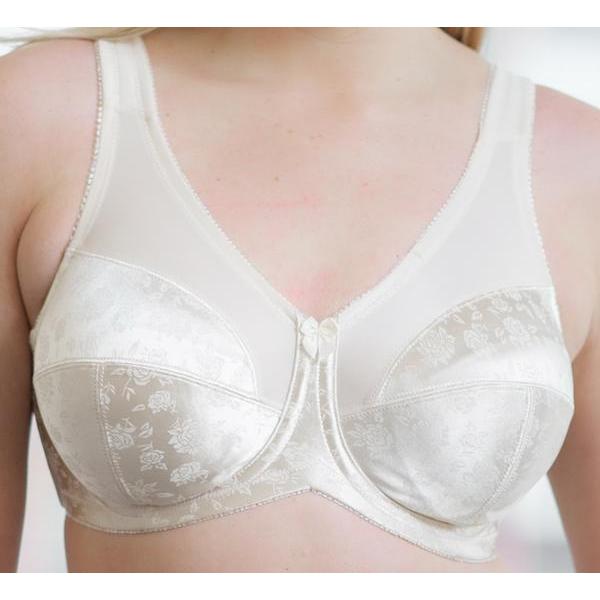 Cortland Intimates Style 7101 - Brand Printed Full Figure Support Underwire Bra - Fawn