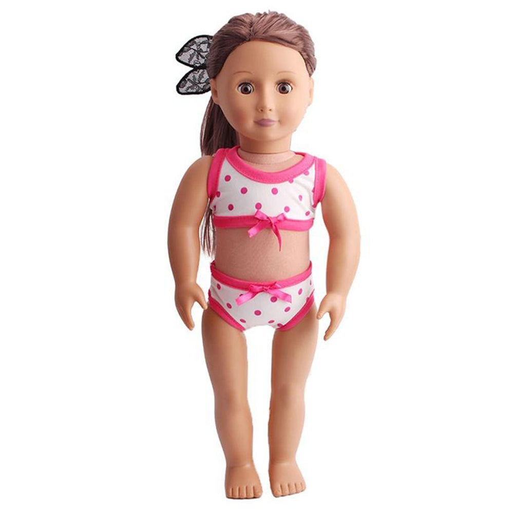 Cute Underwear Bowknot Polka Dot Top Panties for American Girl Doll 18 inch