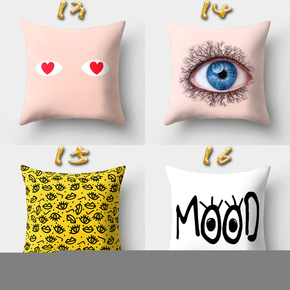 Eyes Print Pattern Throw Pillow Case Bed Sofa Waist Cushion Cover Home Decor