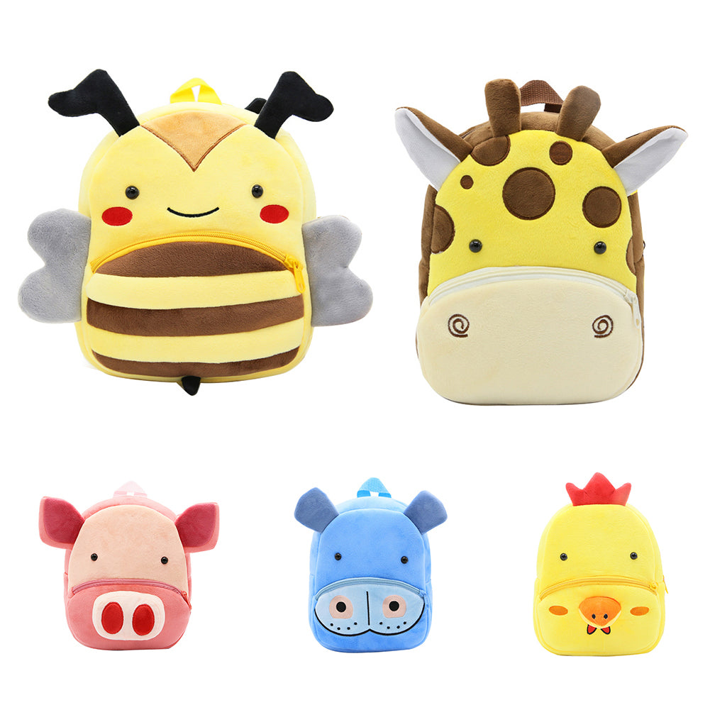 Mini Cute Cartoon Animal Kindergarten Children Kids Plush Backpacks Schoolbags