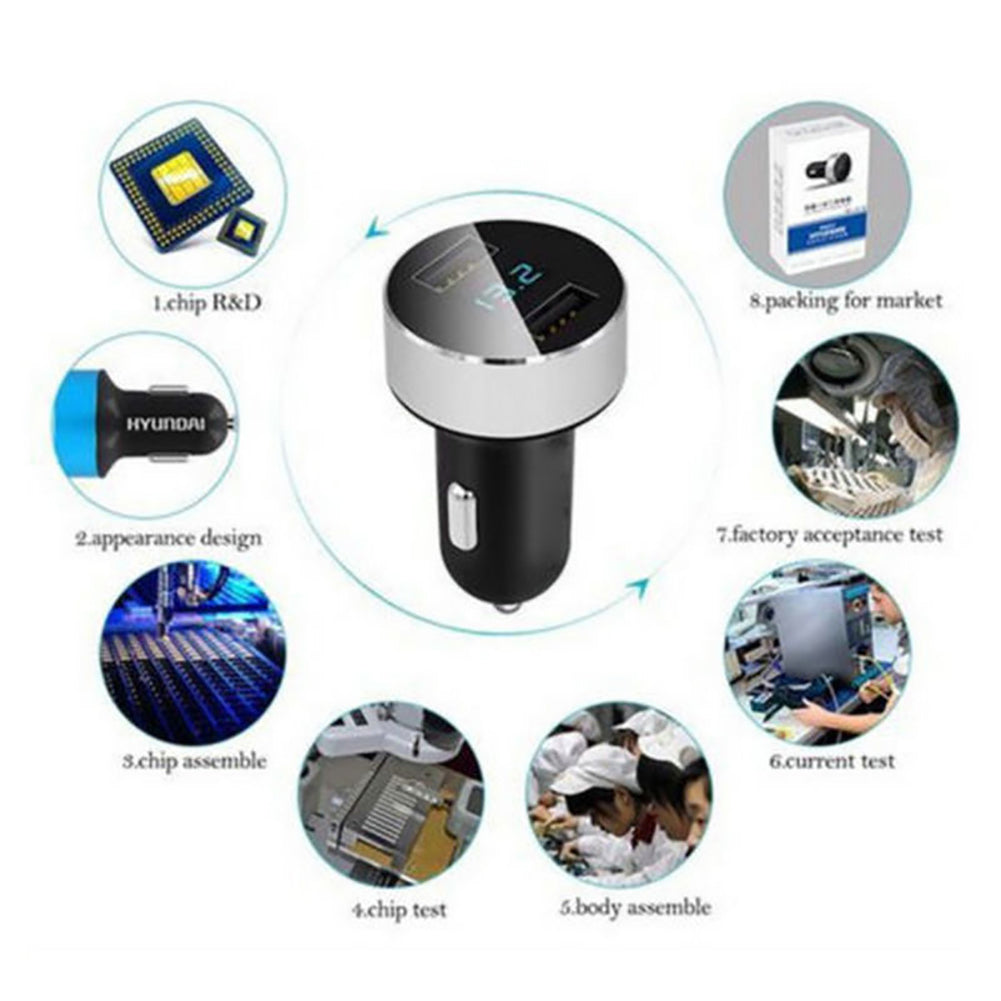 5V/3.1A Dual USB Port Cigarette Lighter Adapter Car Charger for iPhone Samsung