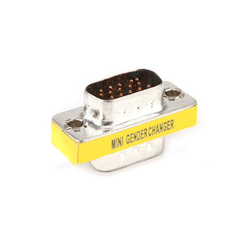DB15 Male to Male Connector VGA SVGA 15 Pin M/M Converter Mini Gender Adapter