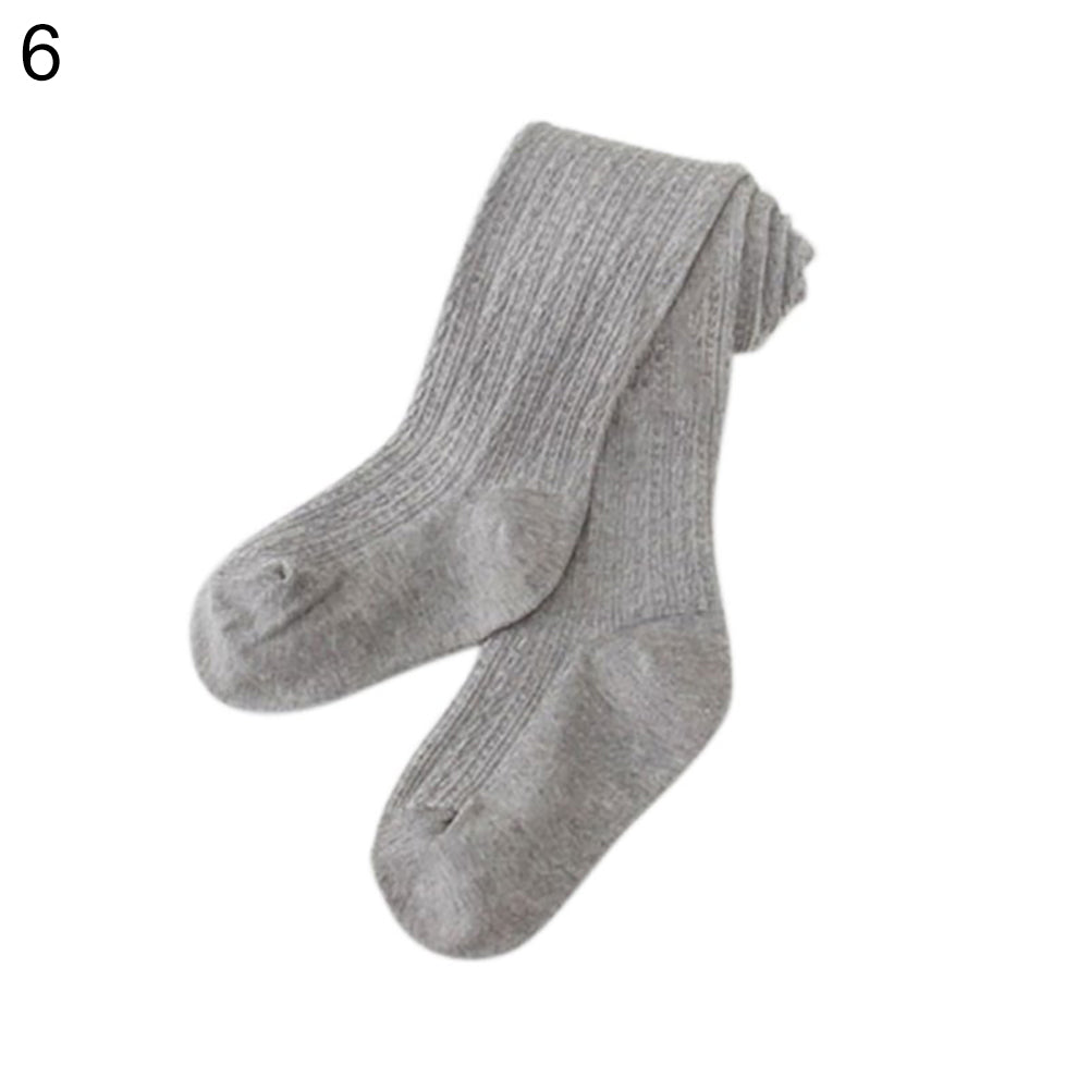Kids Girls Solid Color Warm Cotton Pantyhose Dance Long Socks Stockings Leggings