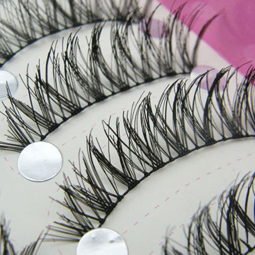 10 Pairs Natural Jumble Long False Eyelashes Party Wedding Makeup Eye Lashes