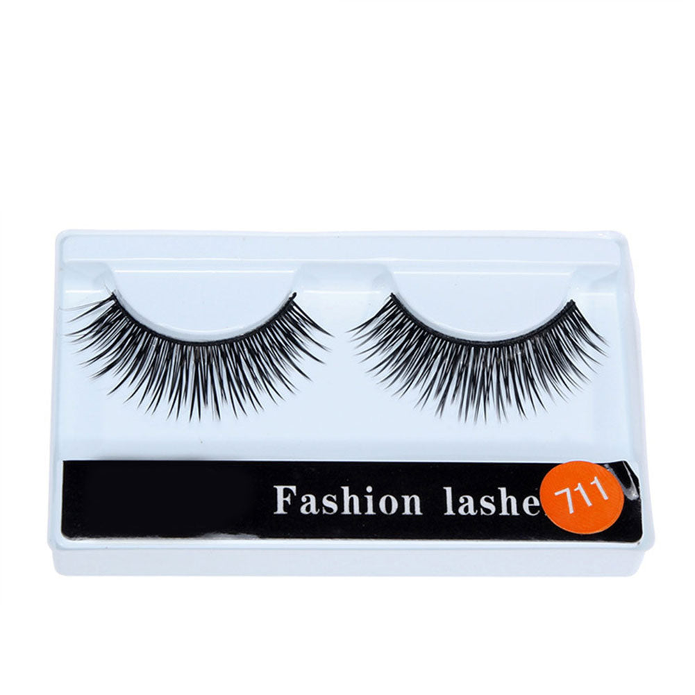 Women 1 Pair Fiber Soft Long Natural Thick Makeup Eye Lashes False Eyelashes