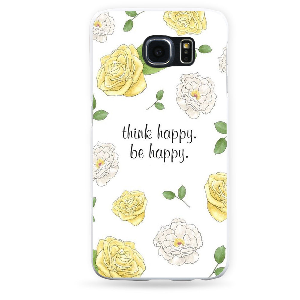 Think Happy Flower Phone Case Cover for iPhone X 8 Samsung S8 Huawei P9 Xiaomi