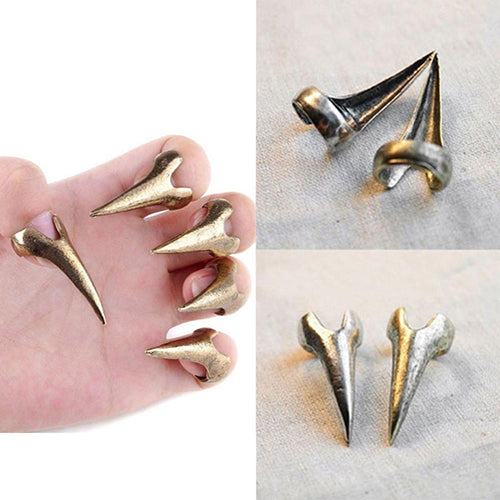 5 Pcs Retro Punk Talon Rings Nail Decor Sharp Alloy Finger Claw Knuckle Ring Set