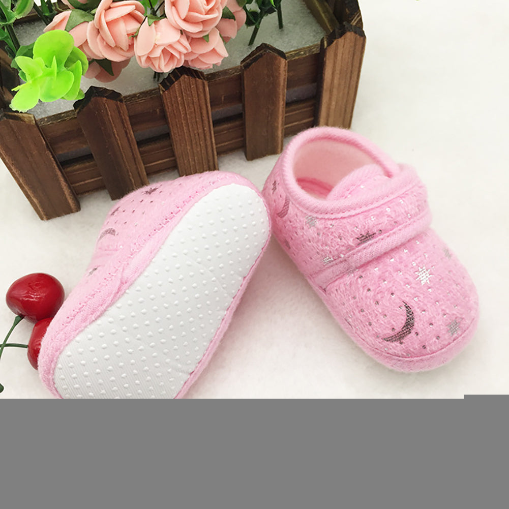 Toddler Kids Baby Girl Boy Anti-slip Magic Tape Prewalkers Soft Sole Flats Shoes