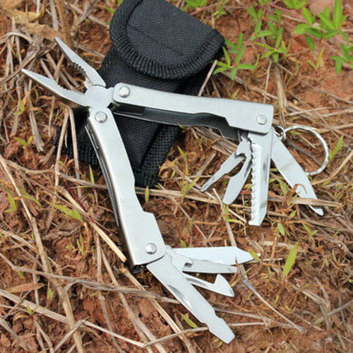 9 in 1 Outdoor Stainless Steel Multifunctional Pliers Camping Survival Tool