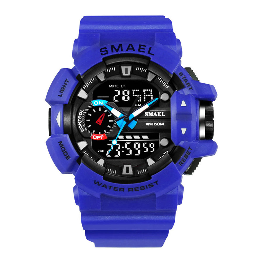 Fashion Men Sport Waterproof Shockproof Dual Display LED Digital Wrist Watch