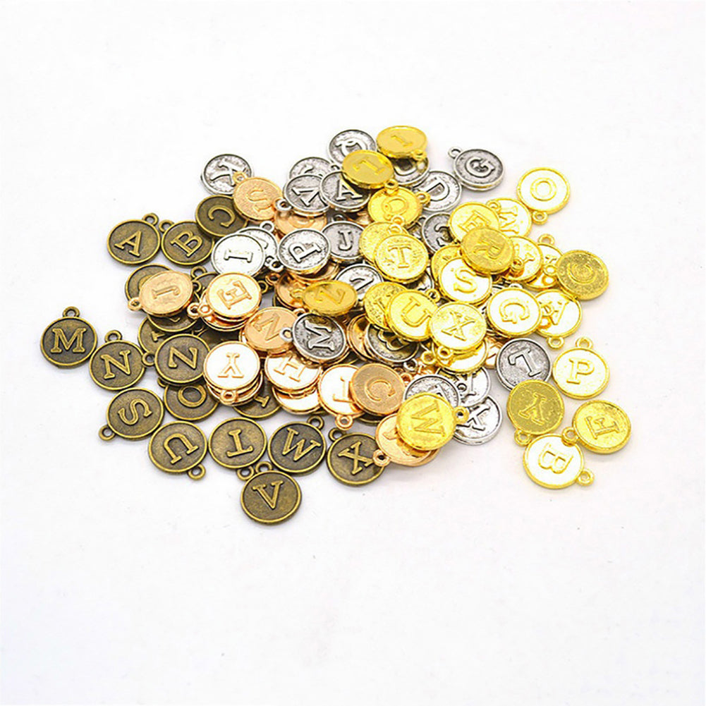 26Pcs English Alphabet A-Z Letter Charms for Bracelet Neckalce Jewelry Making