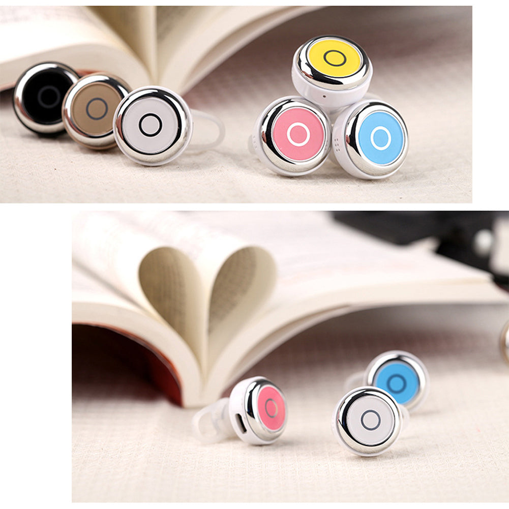 In-Ear Bluetooth Headset Earpiece with Mic Wireless Earphone for iPhone Samsung