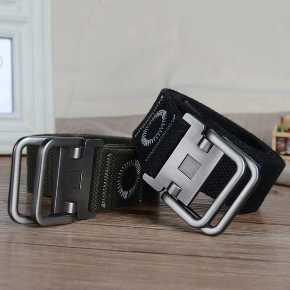 47inch 3.8cm Fashion Men's Canvas Belt Casual Wrist Strap Waistband Xmas Gift