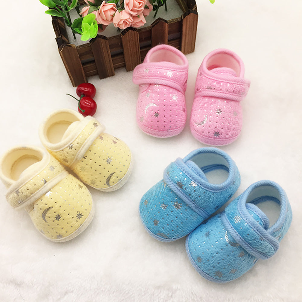 Toddler Kids Baby Girl Boy Anti-slip Magic Tape Prewalkers Soft Sole Flats Shoes