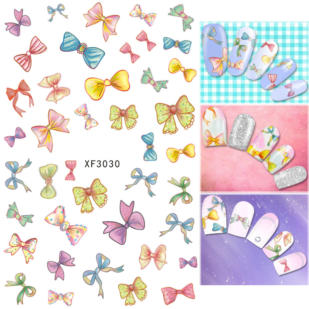 Fashion Flower Cat Heart Nail Art Sticker Decal Manicure Nail Tip Decoration