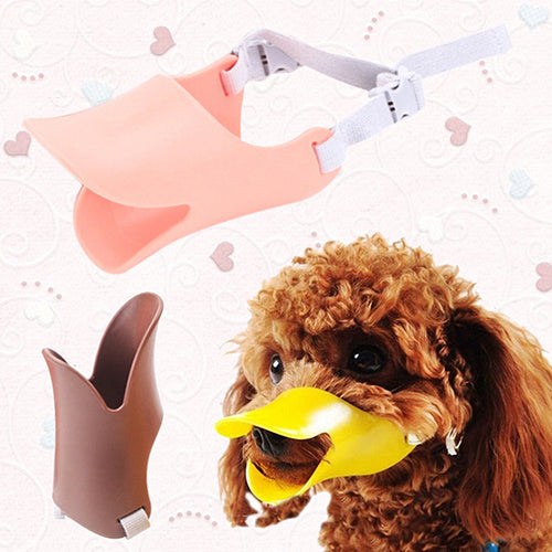 Dog Anti Bite Duck Mouth Shape Dog Mouth Cover Silicone Biteproof Pet Muzzle