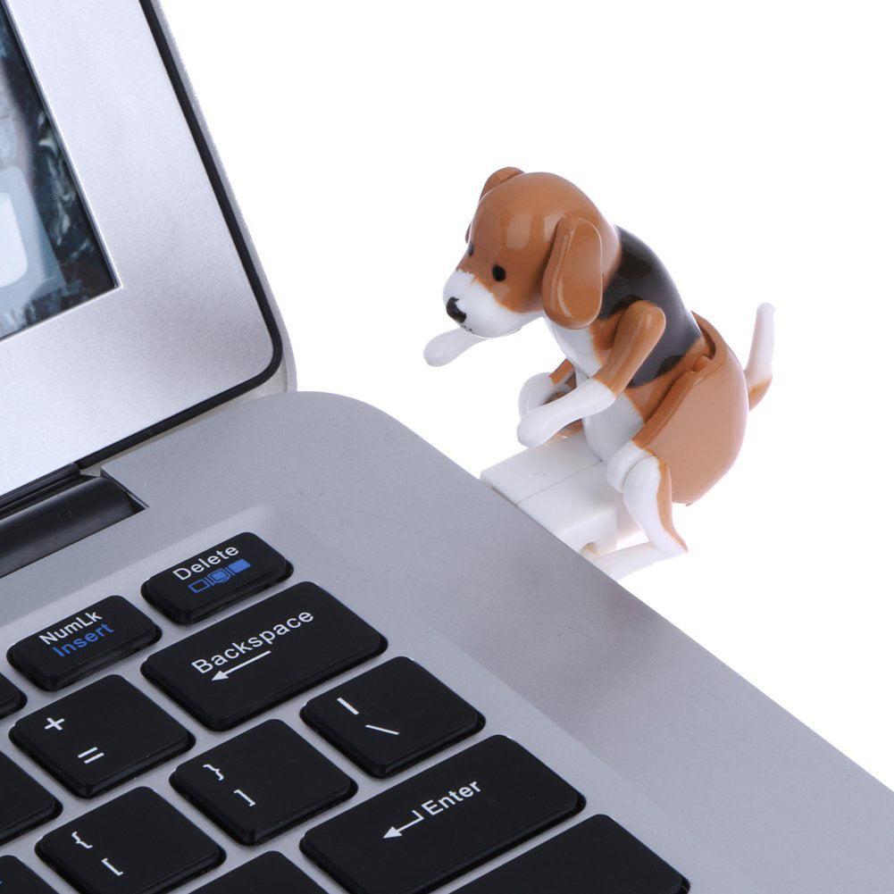 Portable Mini Funny Cute USB Humping Dog Pressure Relieve Creative Toy Gift