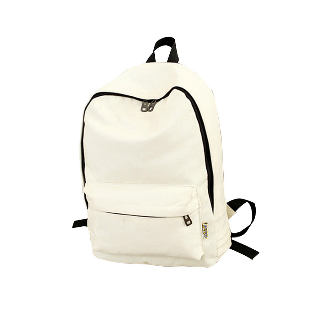 Simple Canvas Students Women Girl Backpack Rucksack School Shoulder Bag Bookbag