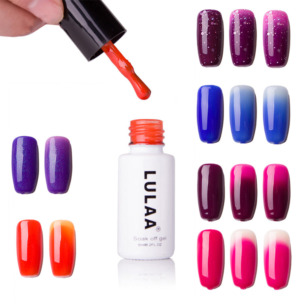 6ml Color Change Long-lasting Soak Off UV LED Nail Gel Art Polish DIY Manicure