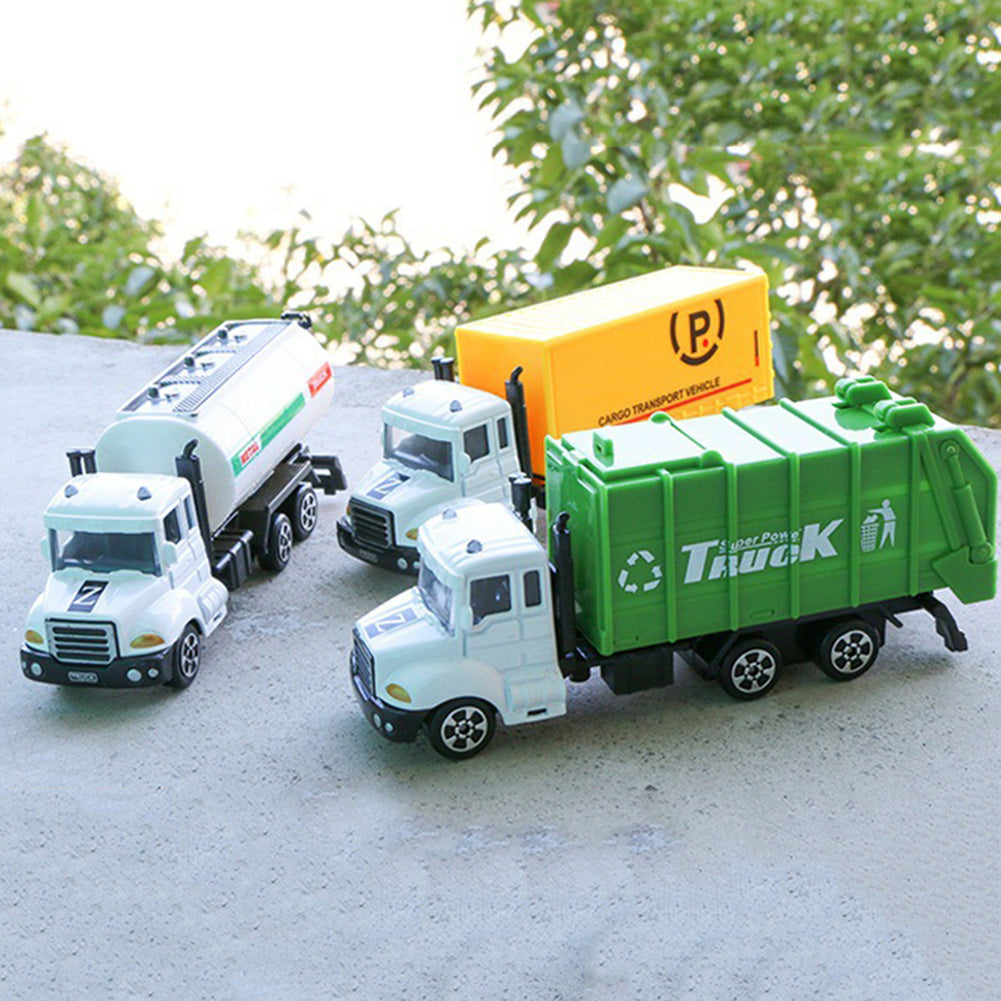 Mini 1:64 Scale Aerial Ladder Fire Truck Simulation Car Model Children Kids Toy