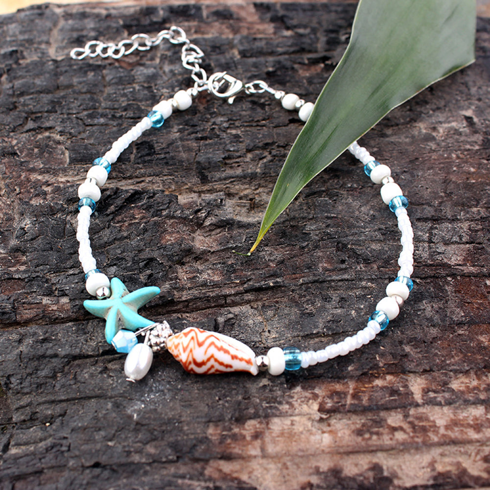 Shell Anklet Beads Starfish Yoga Women Sandal Bracelet Foot Boho Jewelry Gift