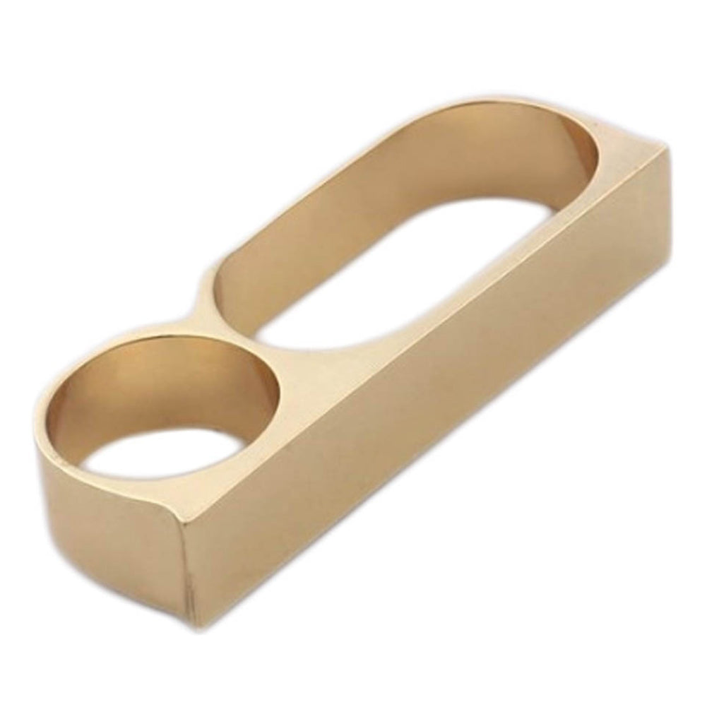 Fashion Two Fingers Knuckle Alloy Punk Wind Exaggeration Ring Jewelry Decor