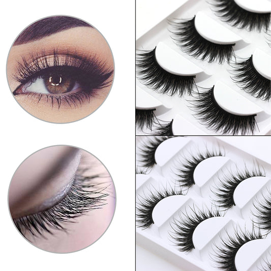 5 Pairs 3D Eye Lashes Thick Long False Eyelashes Extension Makeup Beauty Tools